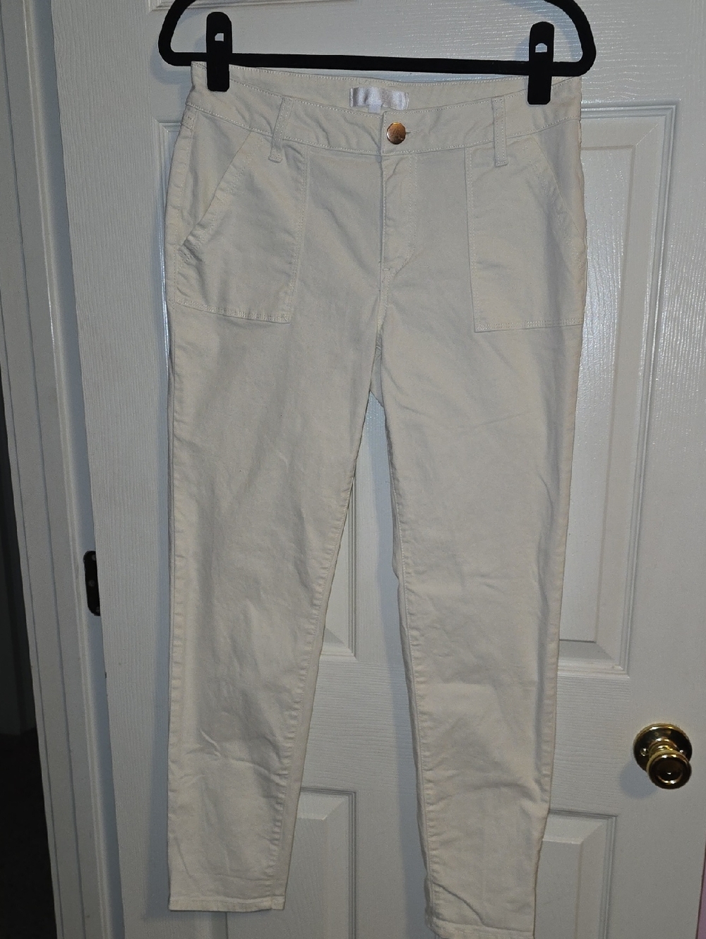 1822 Denim Women's Skinny Pants in Off-White/Cream